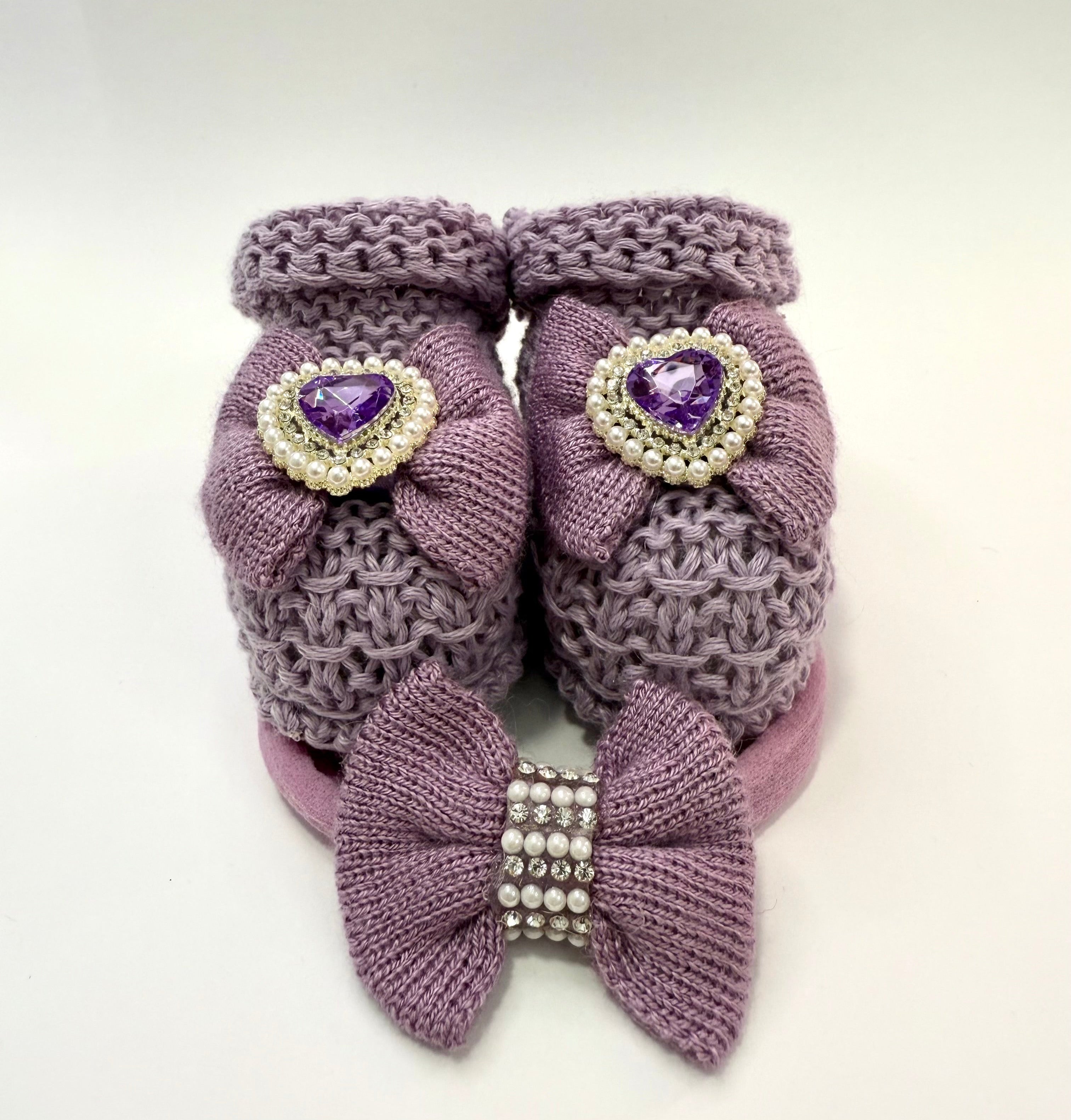 Kit Sapatinho+Lacinho Roxo