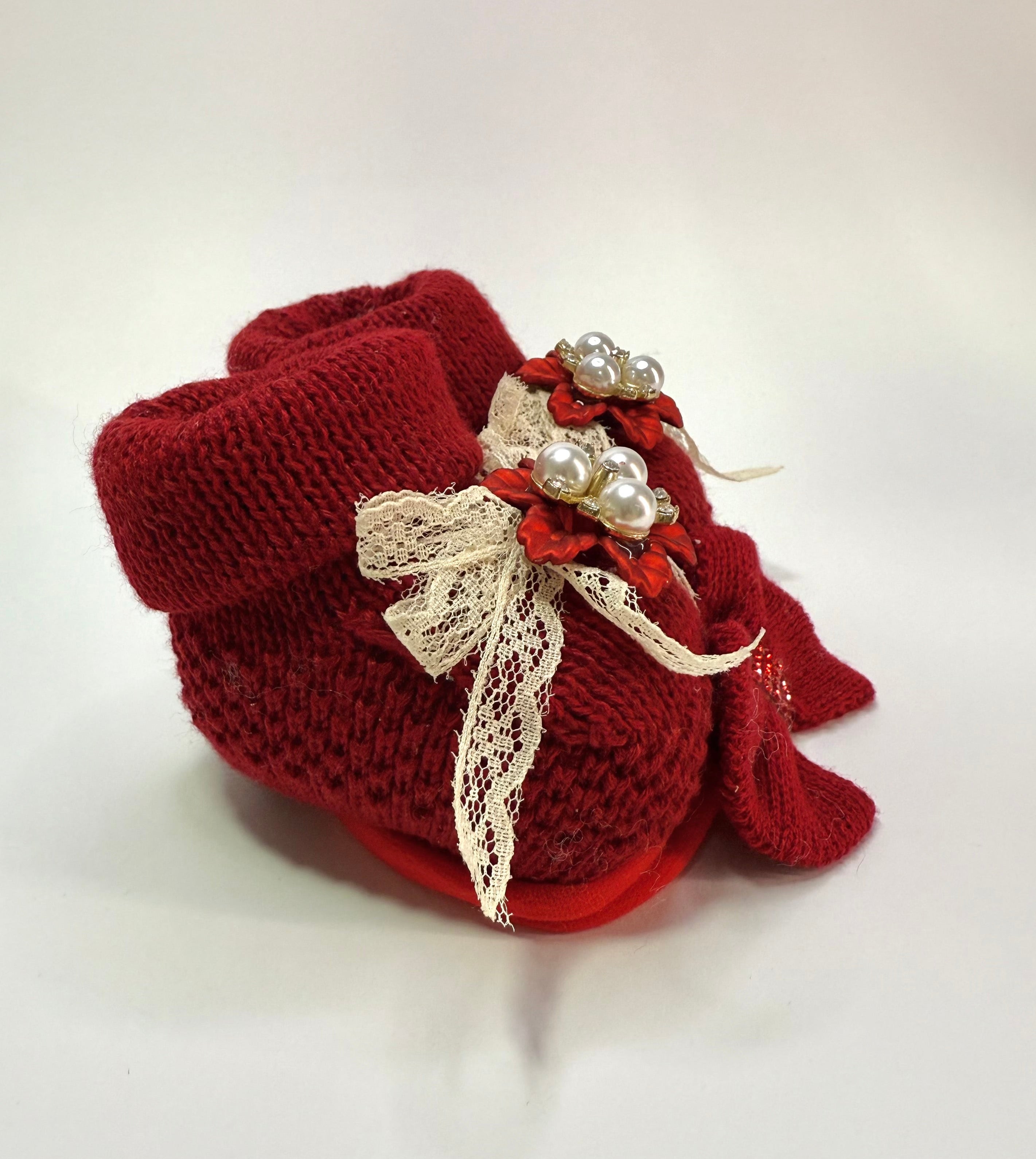 Kit Sapatinho+Lacinho 3 Flores