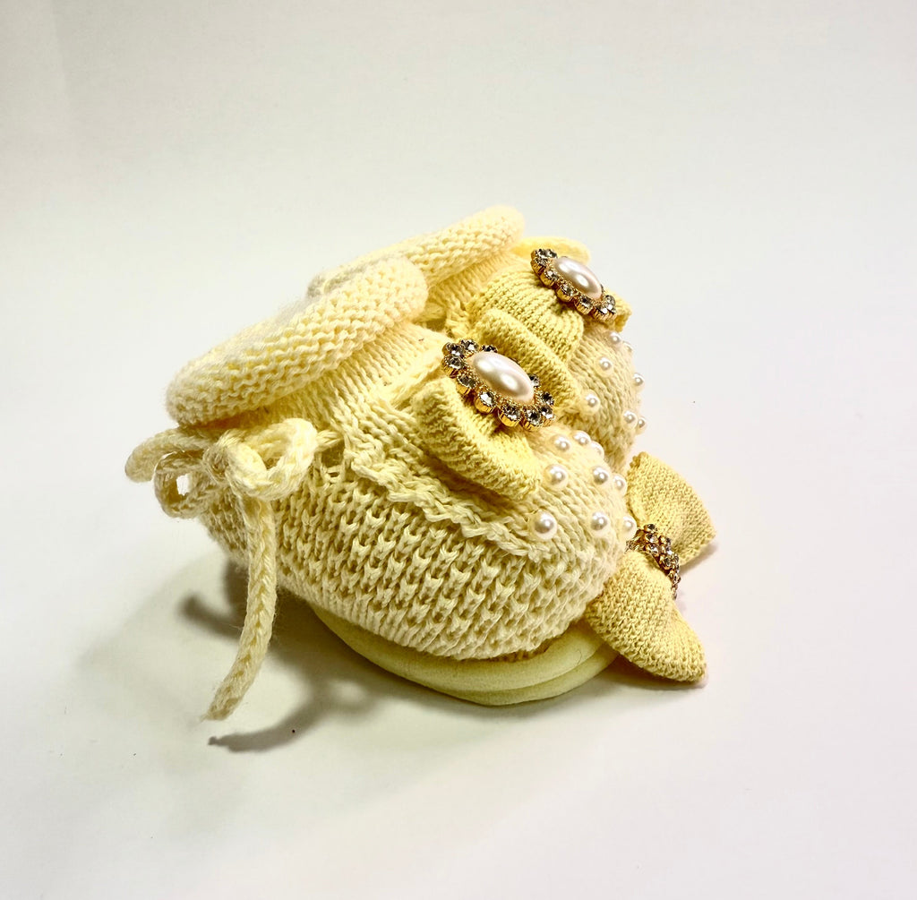 Kit Sapatinho+Lacinho Yellow