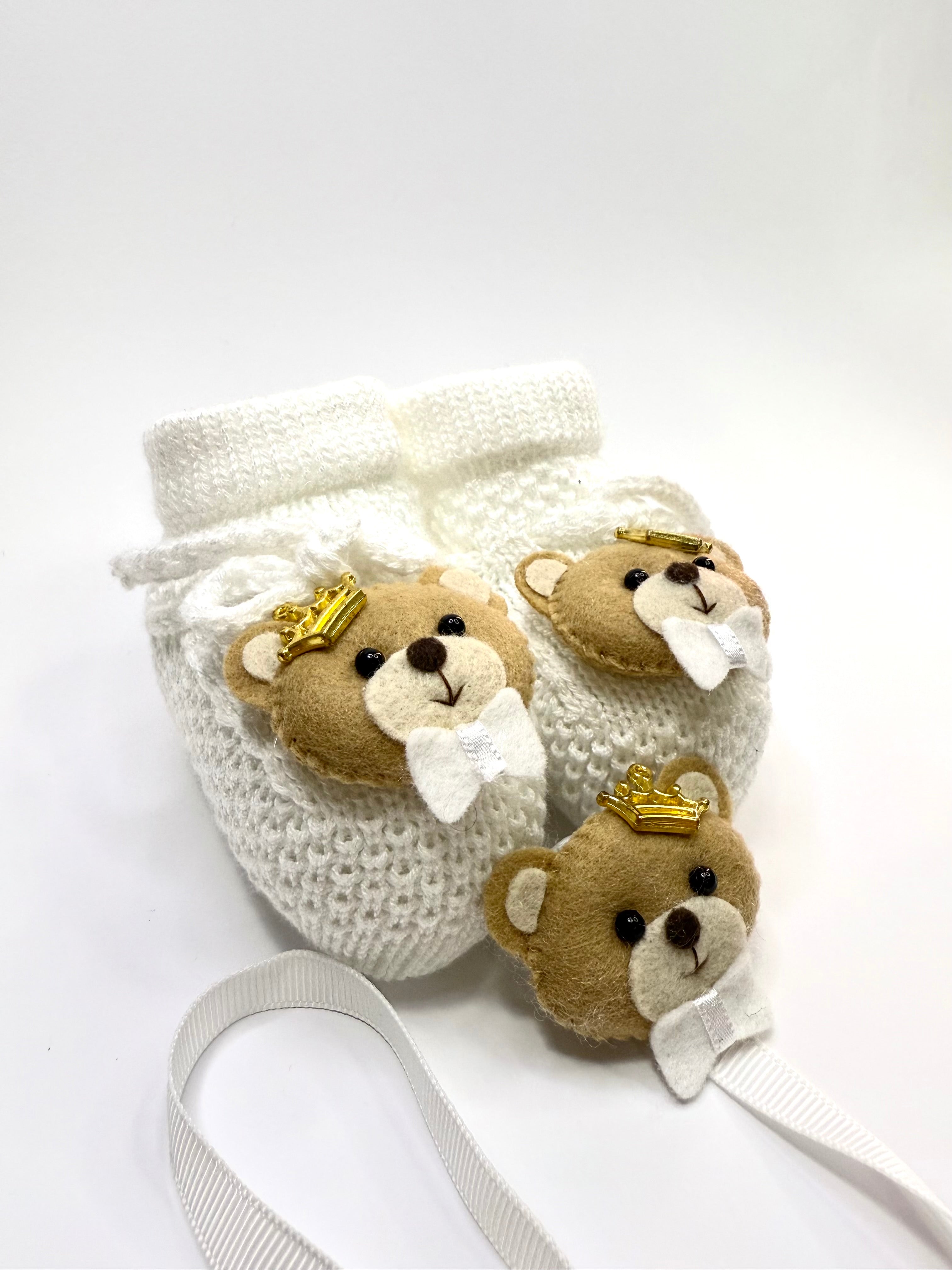 Kit Sapatinho+Prendedor Urso III