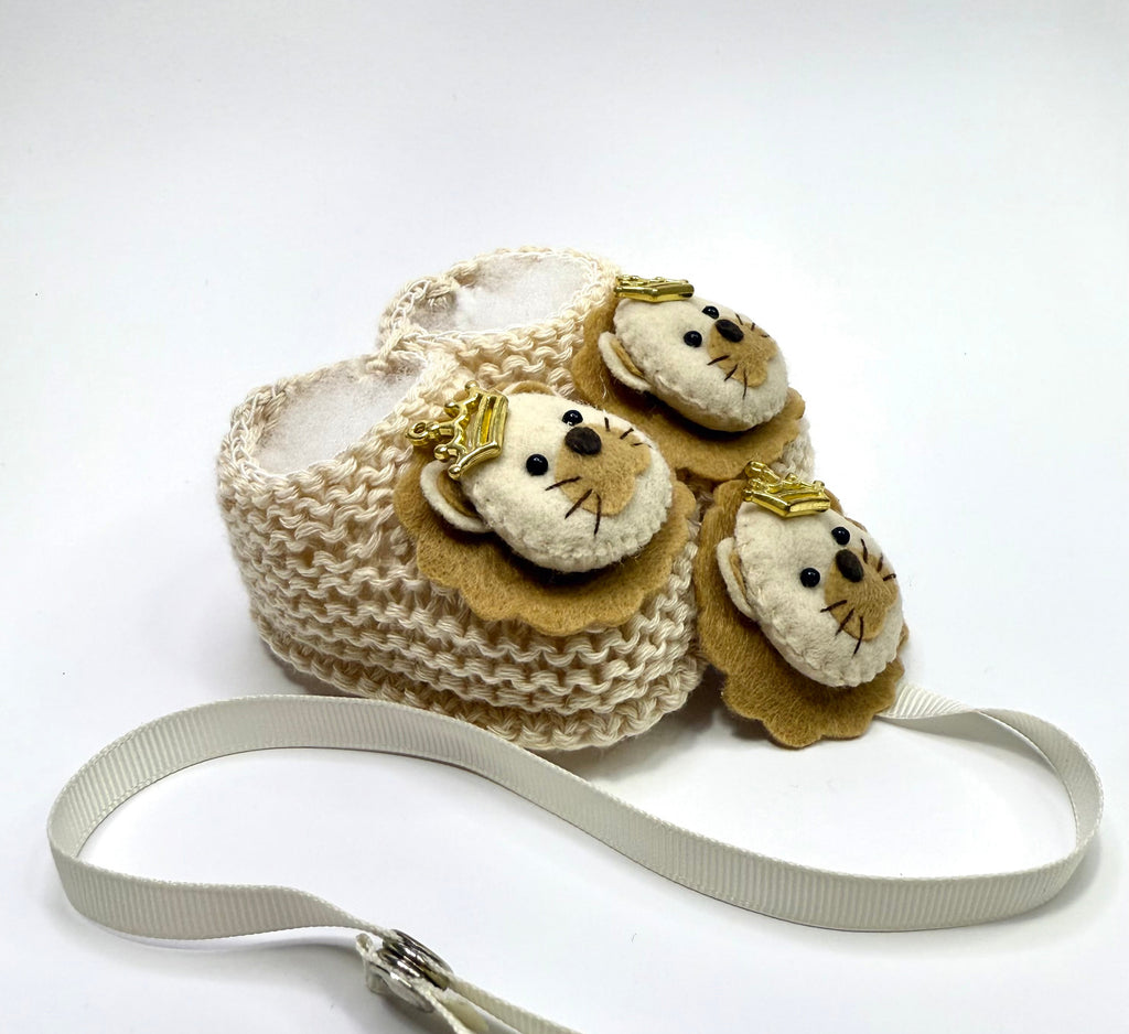 Kit Sapatinho+Prendedor Leão