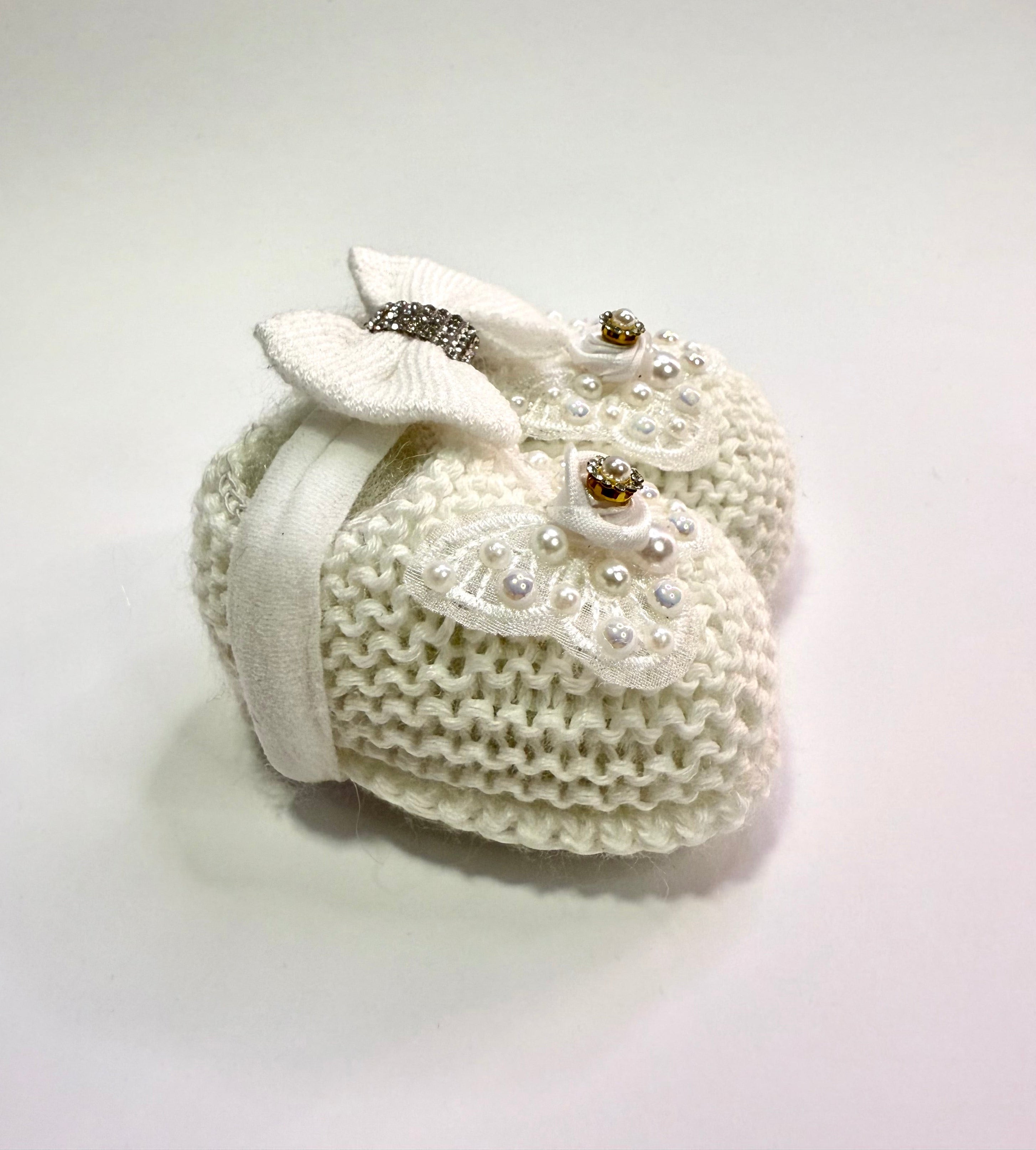 Kit Sapatinho+Lacinho Borboleta Transparente