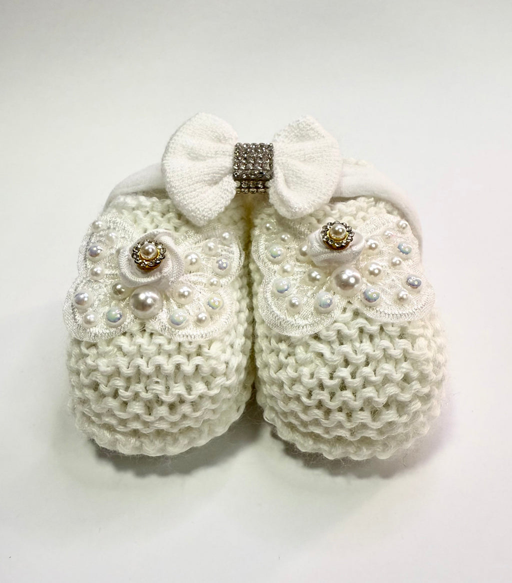 Kit Sapatinho+Lacinho Borboleta Transparente