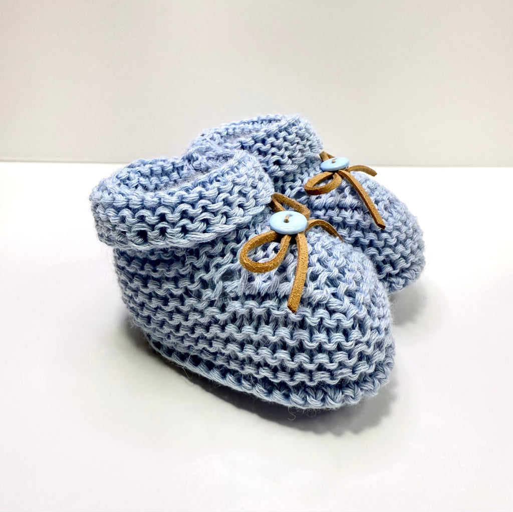 Sapatinho de Botão Laço Azul