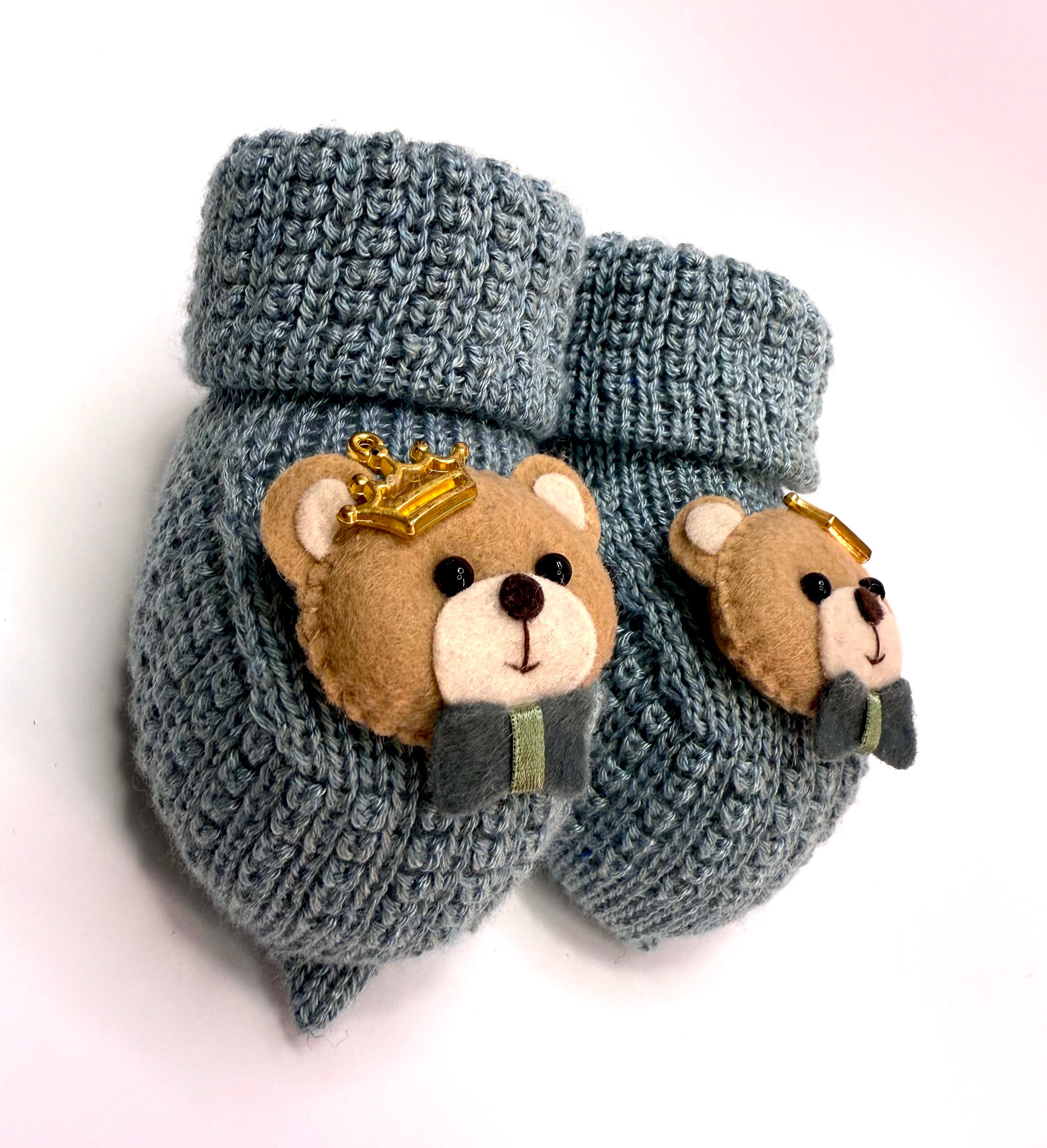 Sapatinho Ursinho Azul Royal