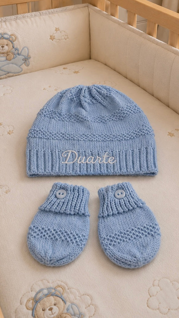 Kit de Touquinha e Luvas em Tricot