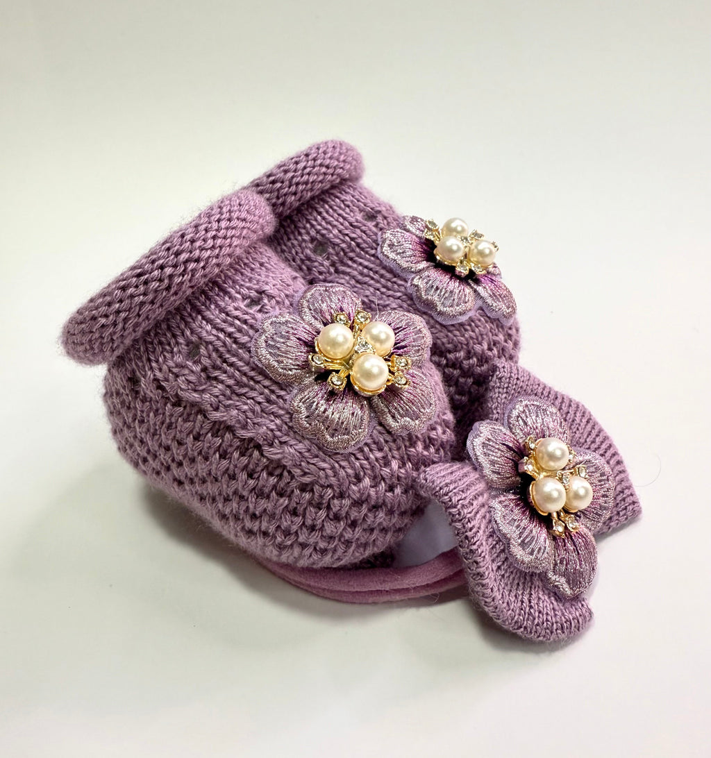 Kit Sapatinho+Lacinho Flor 3D