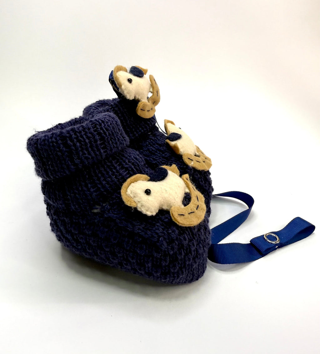 Kit Sapatinho+Prendedor de Chupeta Cavalinho Marinho