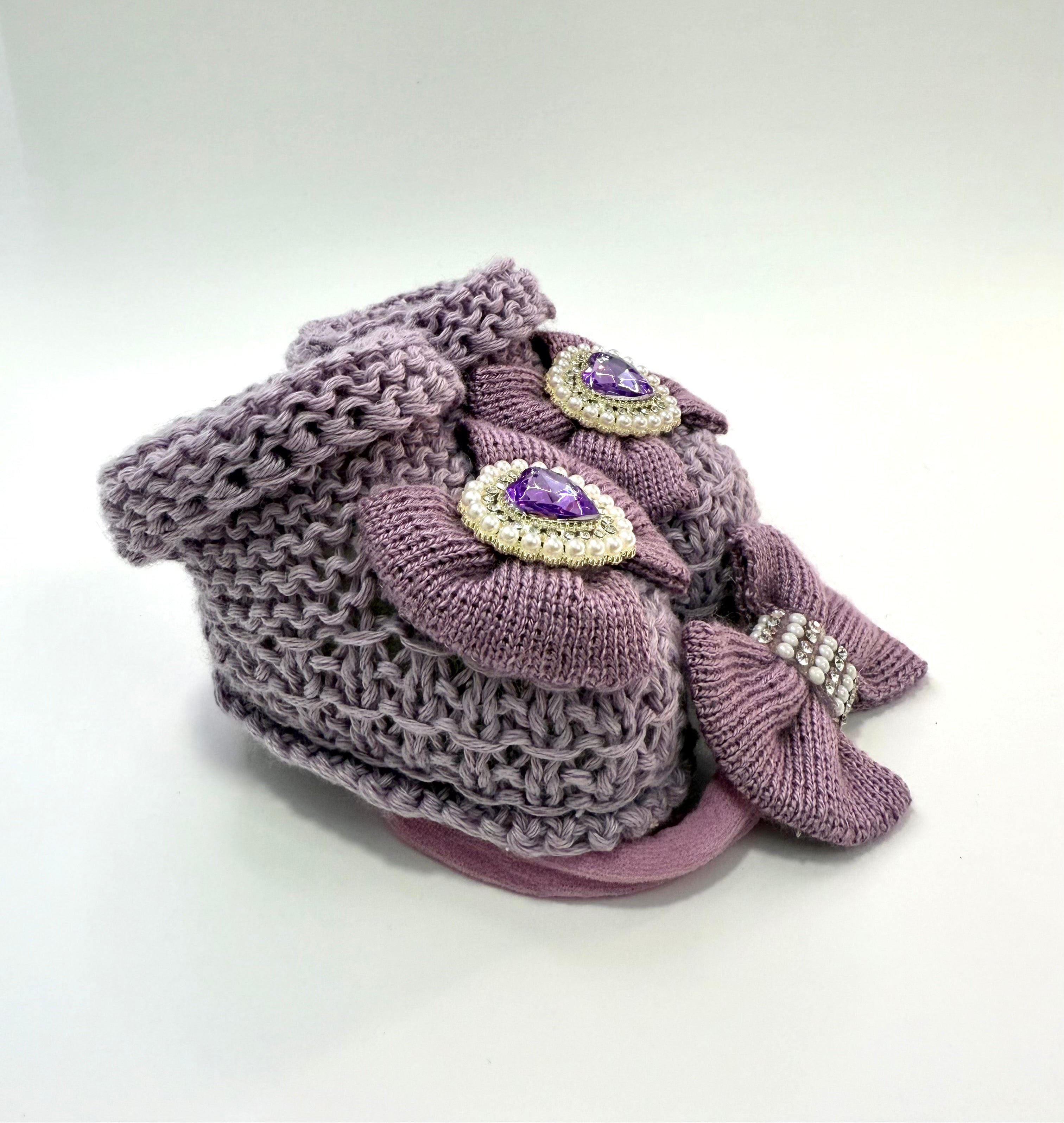 Kit Sapatinho+Lacinho Roxo