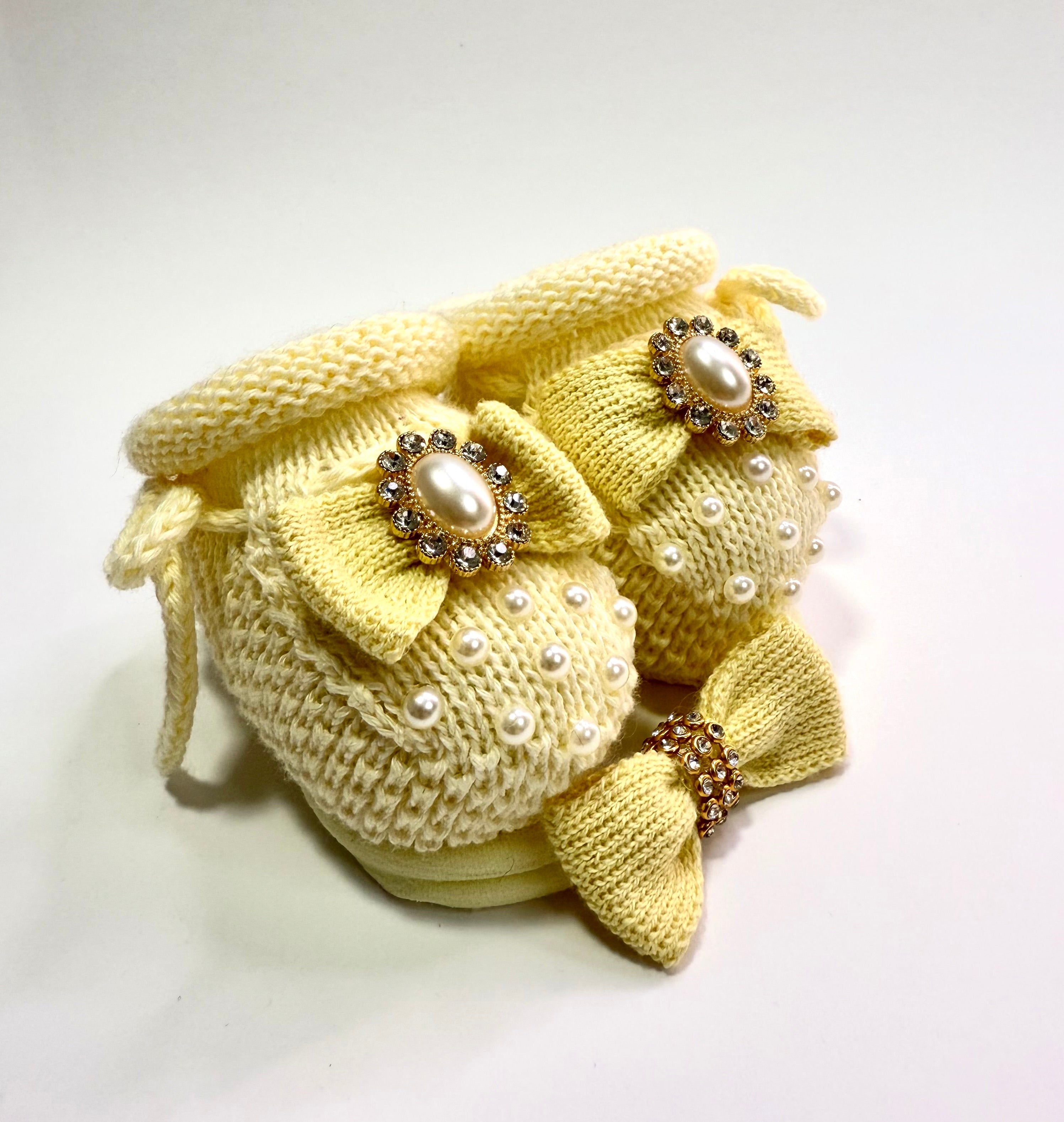 Kit Sapatinho+Lacinho Yellow