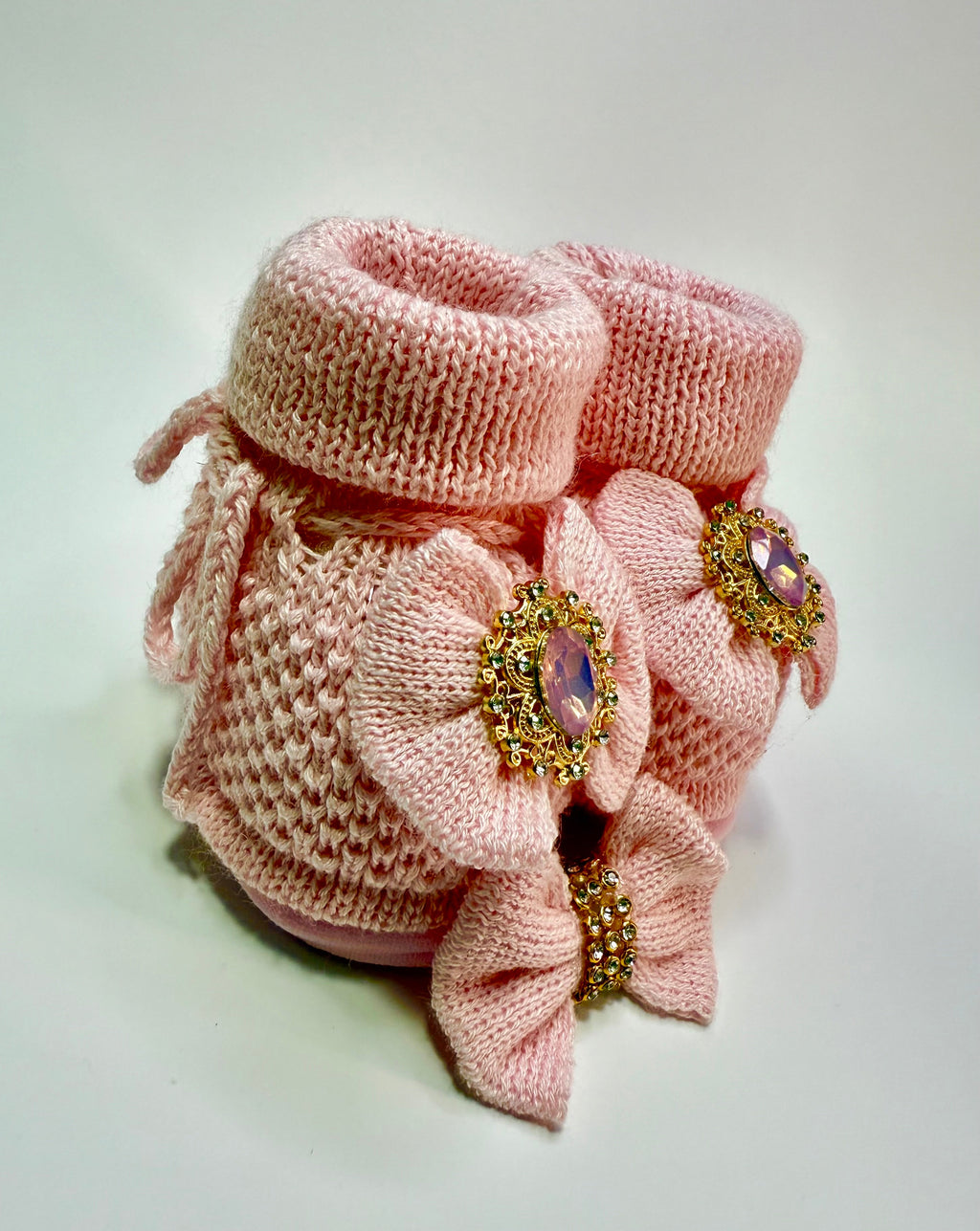 Kit Sapatinho+Lacinho Rosa Bebê II