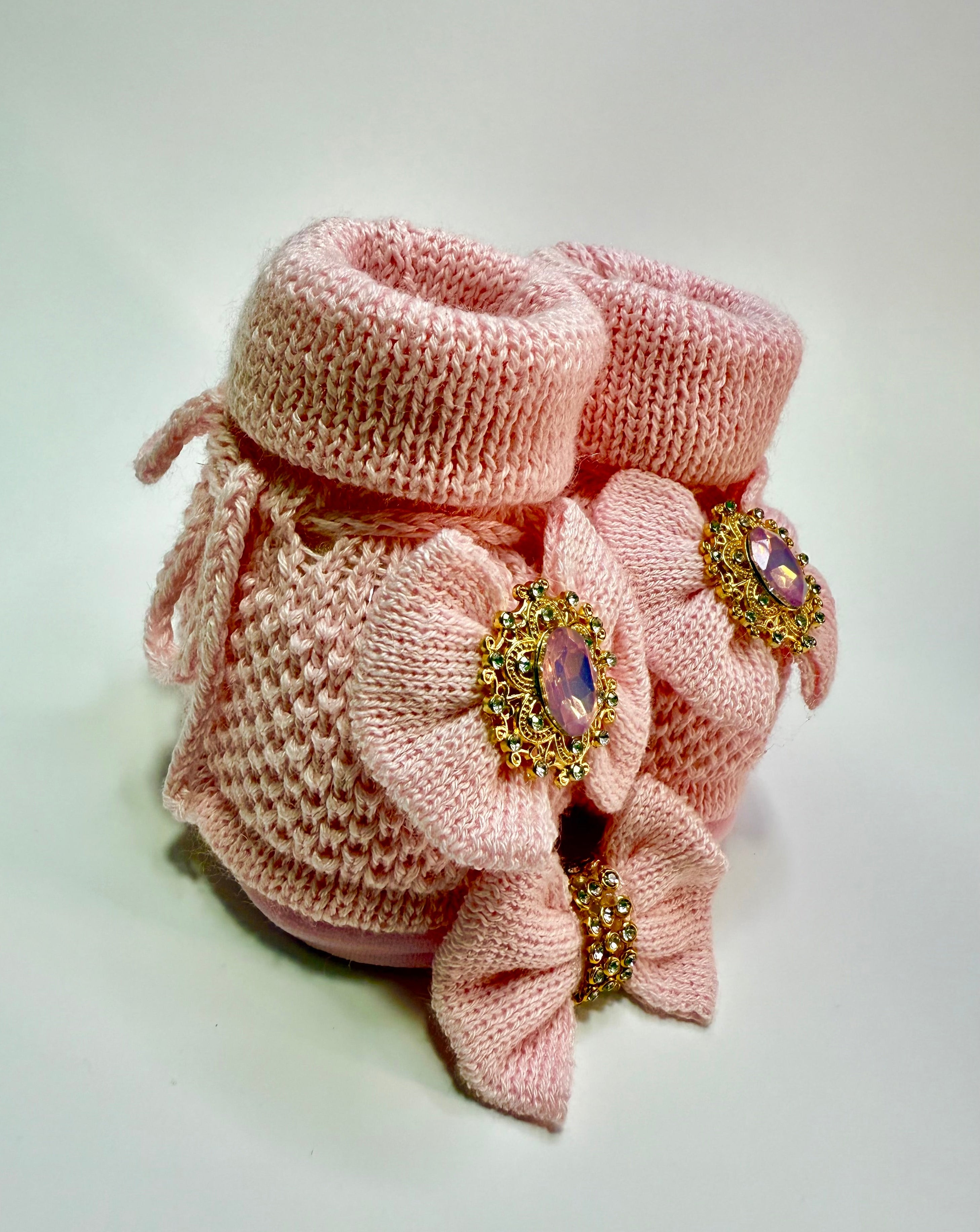 Kit Sapatinho+Lacinho Rosa Bebê II