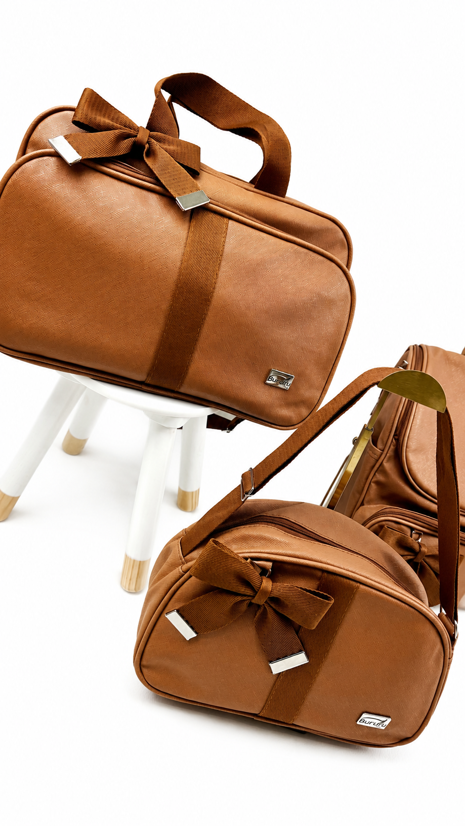 Bolso de Maternidad Delta Liso Marrón