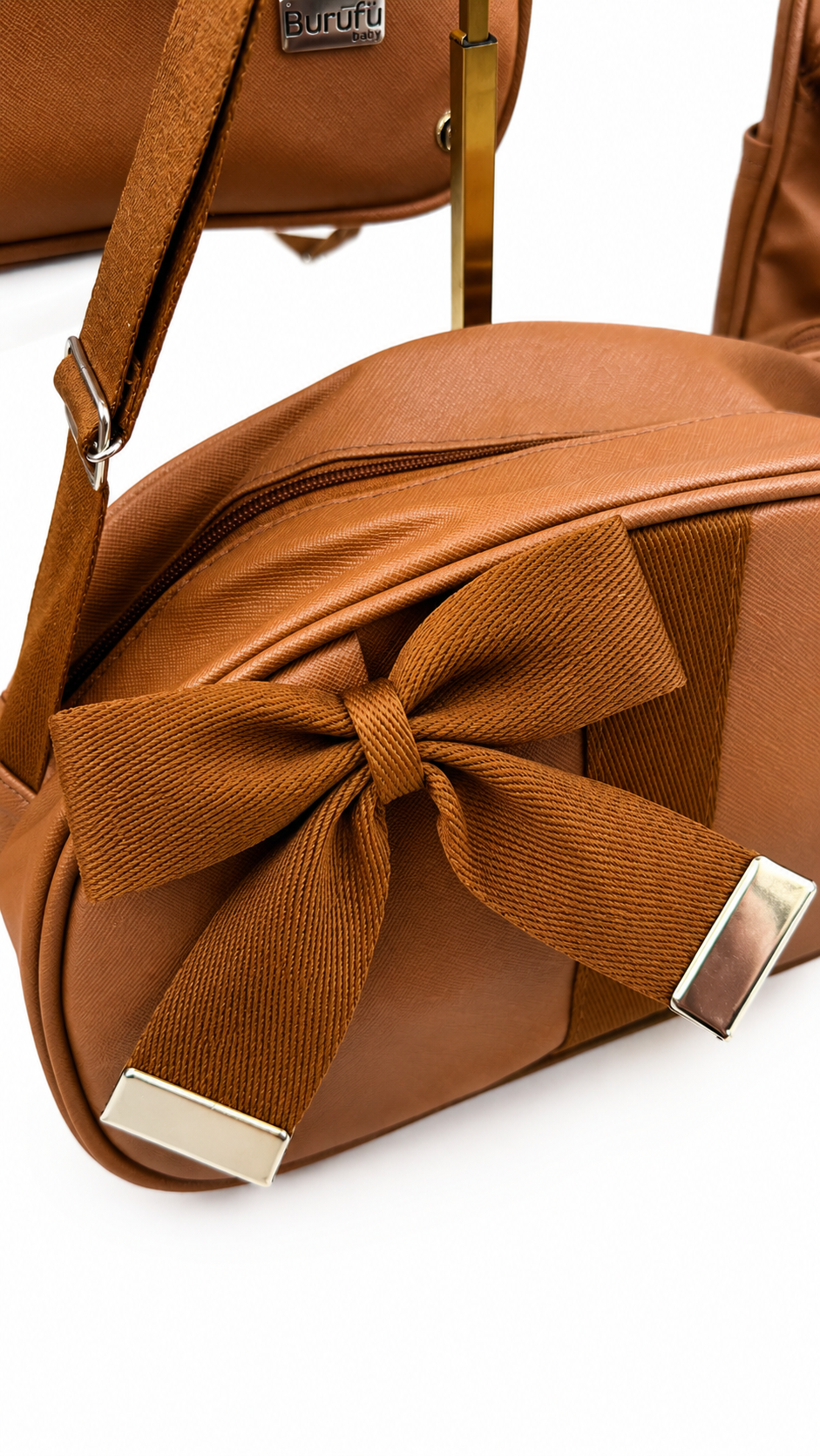 Bolso de Maternidad Delta Liso Marrón