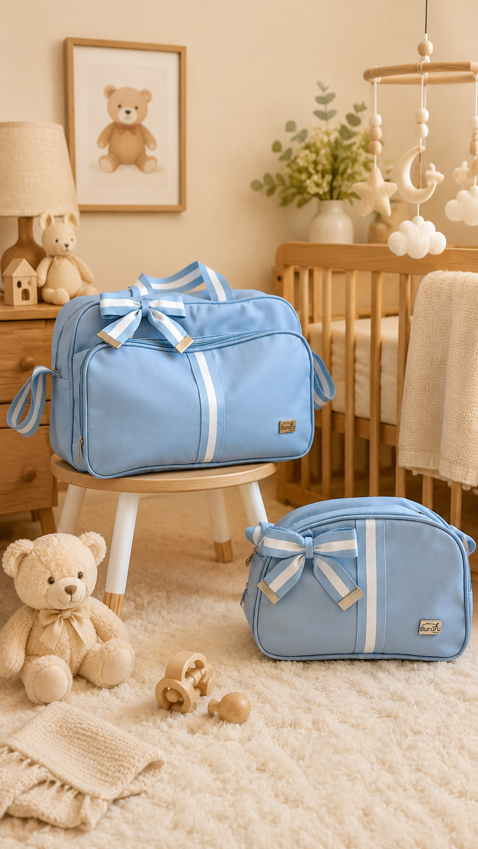 Bolsa de Maternidade Delta Listra Azul Bebê