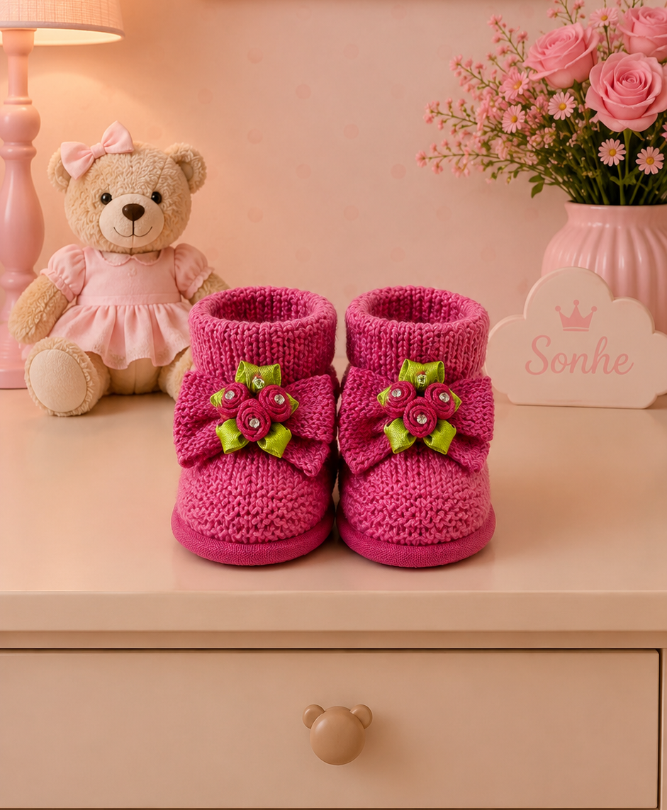 Kit Sapatinho e Lacinho Pink