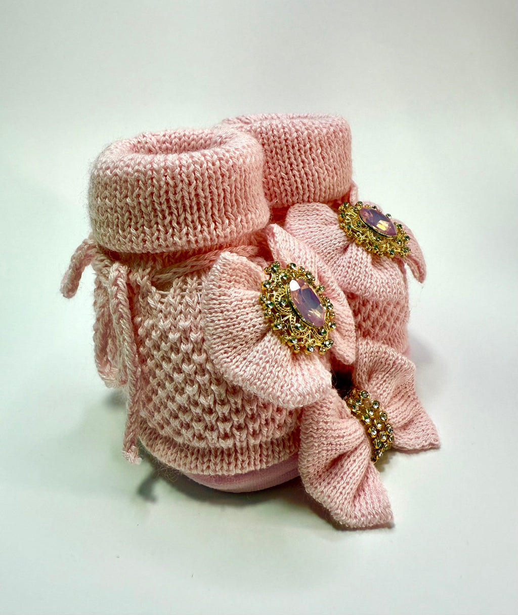 Kit Sapatinho+Lacinho Rosa Bebê II