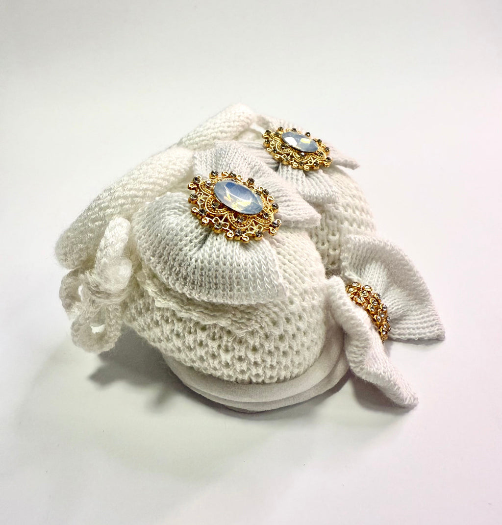 Kit Sapatinho+Lacinho Branco