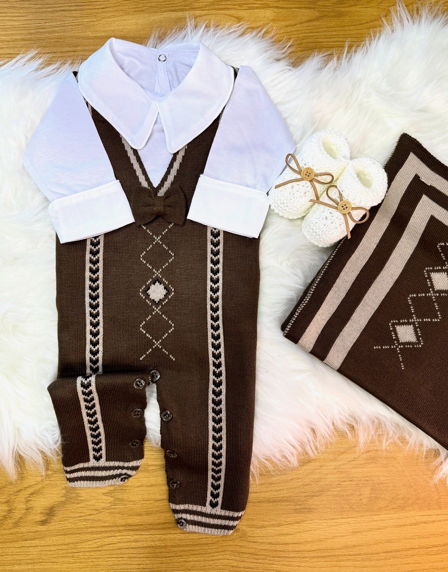 Kit Saída de Maternidade Toronto Castanho