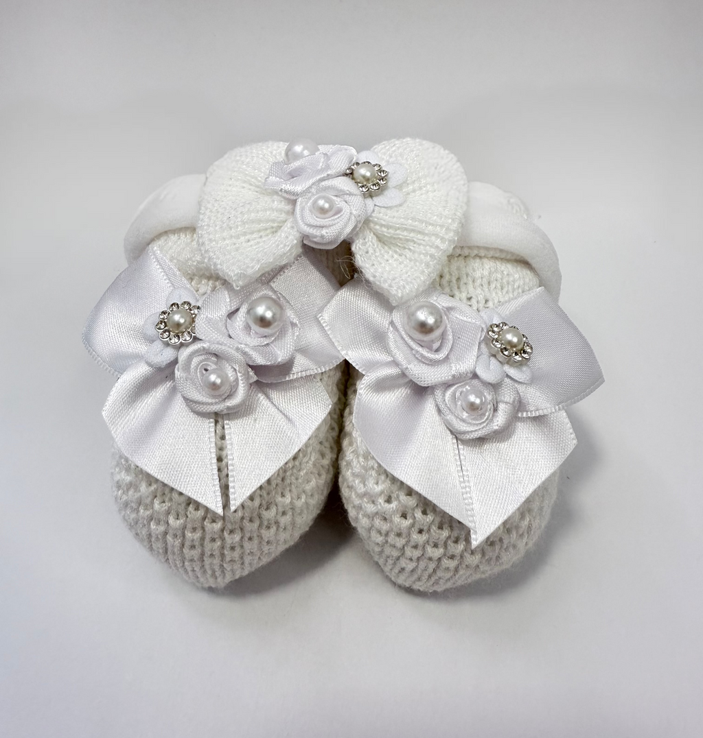 Kit Sapatinho+Lacinho 3 Florzinhas